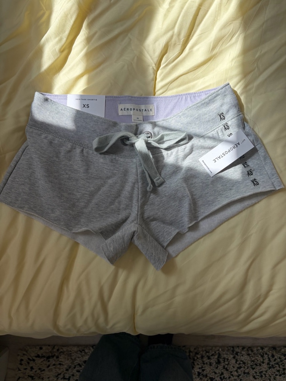 Aeropostale Light Gray Knit Lounge Shorts - XS